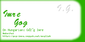 imre gog business card